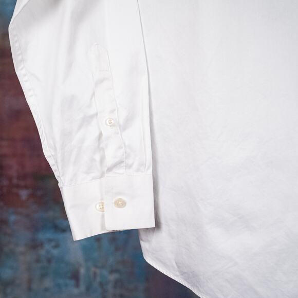 Banana Republic Men's Size 16 - 16 1/2 Long Sleeve Button Up VTG Italian Cotton - Picture 4 of 9